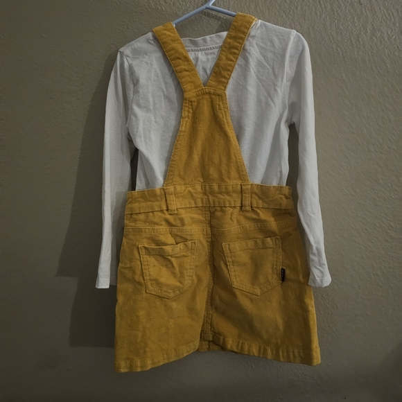 DKNY Mustard Yellow Kids Overall Skirt - Picture 4 of 8